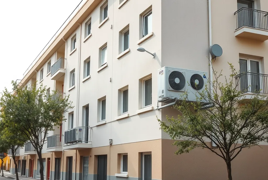 Bloque de viviendas de Murcia con aerotermia